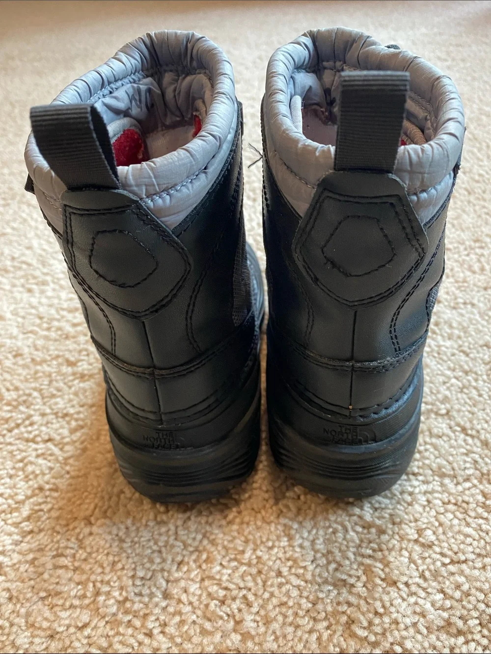 The North Face Kids Black and Gray Waterproof Snow Boots